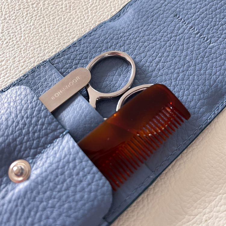 SUBLIME: 3-piece GENUINE LEATHER BEARD AND MOUSTACHE SET