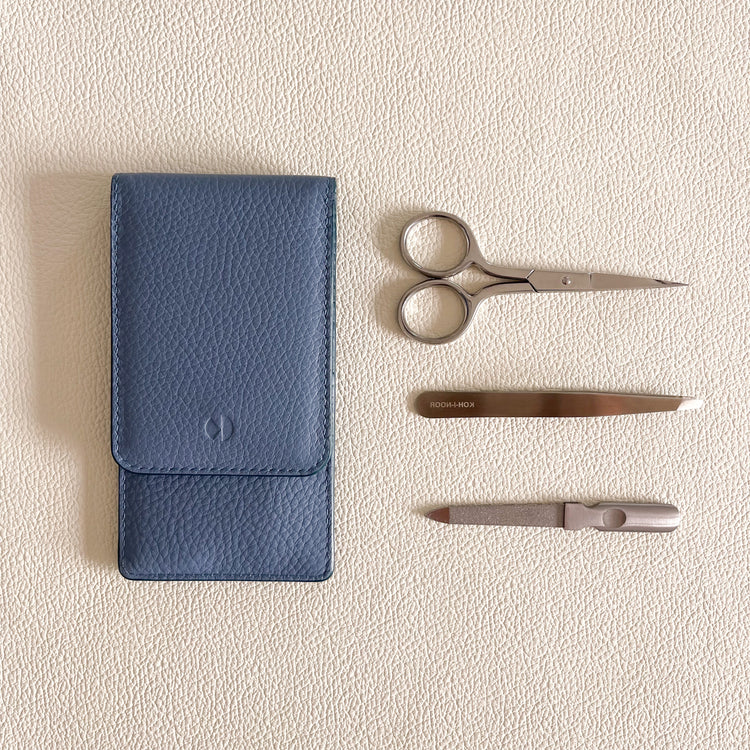 SUBLIME: 3pcs GENUINE LEATHER MANICURE SET