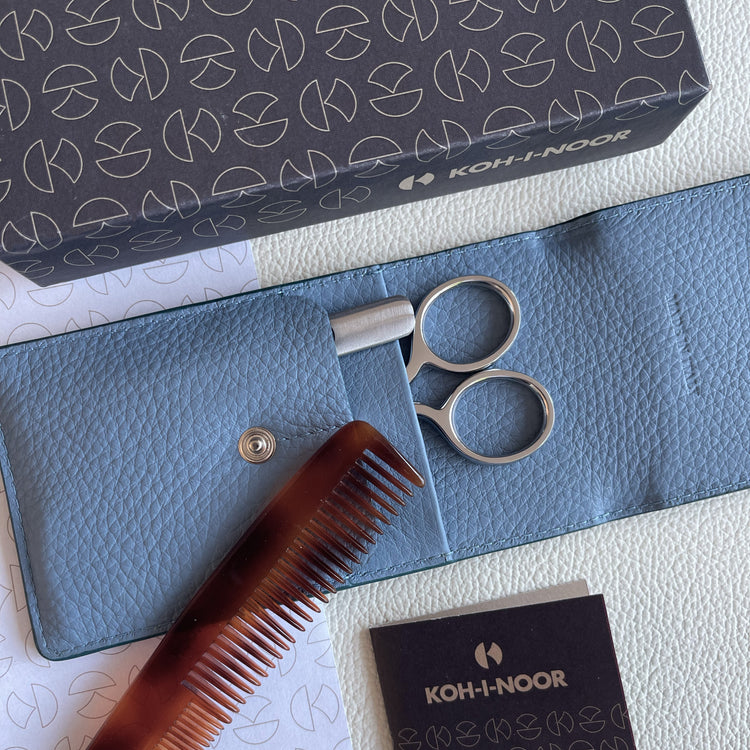 SUBLIME: 3-piece GENUINE LEATHER BEARD AND MOUSTACHE SET